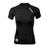 Rehband QD Thermal Zone Top, 1 Stück, Damen Kompressionstop mit Wärmezonen, Thermotop, Farbe:Schwarz, Größe:M
