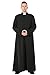 GraduatePro Clergy Roman Cassock Adults Priest Robe Liturgical Vestment Preacher Altar Server Style Single Breasted Black 57