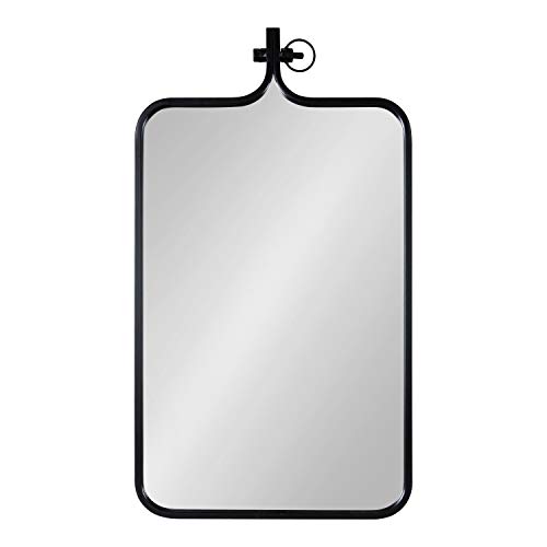 Kate And Laurel 219517 Yitro Modern Rectangle Wall Mirror, 20 X 35, Black, Decorative Industrial Mirror thumb #2