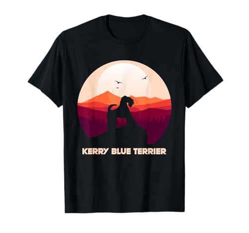 Kerry Blue Terrier Silhouette for Dog Lover T-Shirt