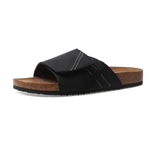 Comfort Slides Sandals, Cork Footbed, Adjustable Strap