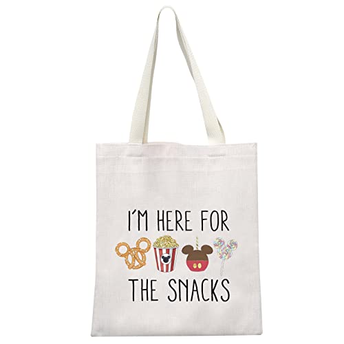 GJTIM Snacks Lover Gift Family Vacation Gift Snacks Travel Bag I’m Here For The Snacks Makeup Bag (For The Snacks Tote)