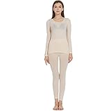 FORUU Thermal Underwear for Women Seamless Elastic Thermal Inner Wear Set (Top & Bottom) Winter Base...