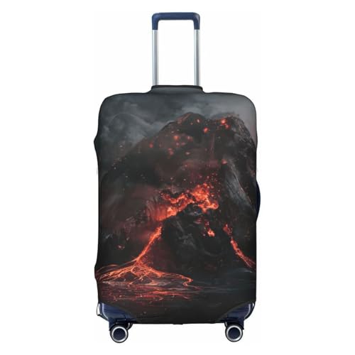 volcano Print Decorative Travel Luggage Cover Concealed Zipper Suitcases Anti Scratch Dustproof