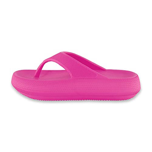 Cushionaire Women's Fling Recovery Cloud Pool Slides Sandal With +Comfort, Hot Pink 6 #TOP2
