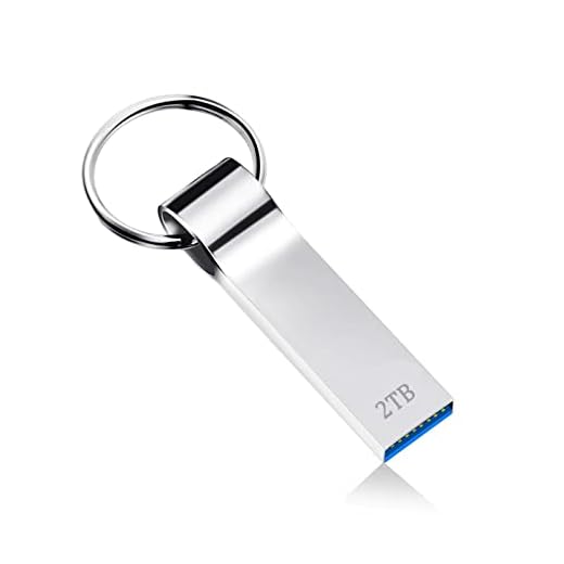 greykey Pen Drive USB 2TB de alta velocidade USB 3.0 Flash Drive Metal USB 2000 GB Impermeável Pen Drive Portátil Memory Stick, Armazenamento de Dados Externos para PC/Laptop, com chaveiro (2000 gb)