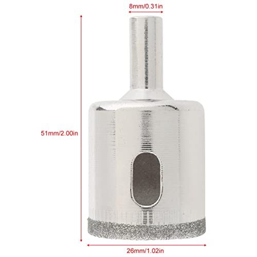 Broca diamantada de núcleo 26 mm para vidrio y cerámica miniatura 2