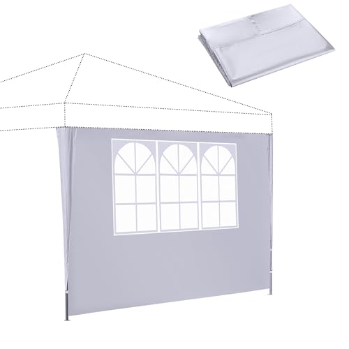 BONTEC Instant Canopy Sidewall for 10x10 Pop Up Canopy Tent Waterproof, UV Protection, 1PC Canopy Sunwall, (1PC Sidewall Only, Canopy Tent NOT Included) (Church Window)