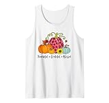 Agradecido Agradecido Bendito Otoño Calabaza Acción de Gracias Camiseta sin Mangas