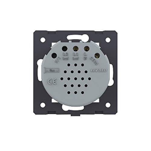 LIVOLO VL-C702S - Interruptor de luz táctil (cristal), color negro