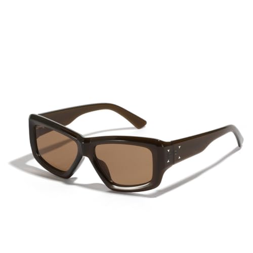 Lunettes de soleil rectangulaires rétro vintage noires tendances protection UV400