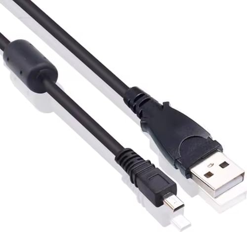 USB Câble Chargeur 8-Pin Câble de Données 150cm compatible avec Appareils Photo Sony Cybershot DSCH300, DSCW370, DSCW830, DSC-H200, DSC W670 W710 W800 W810...