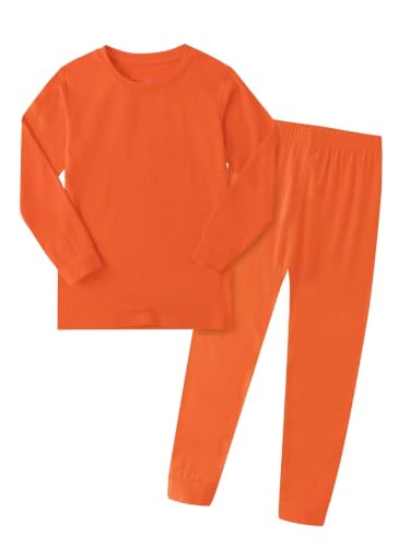 Image of Kids Boys Girls Soft 2-Piece Solid Long Sleeve Shirt and Pants Set