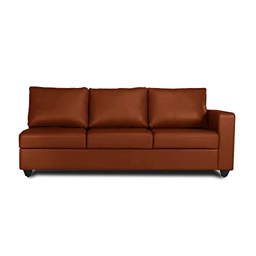Image of Wakefit Sofa Set | 3 Year Warranty | Sofa 3 Seater, 3 Seater Sofa for Living Room, Wooden Sofa Set, 3 Seater + Left Aligned, Sofa for Living Room - Napper(Romance : Tan)