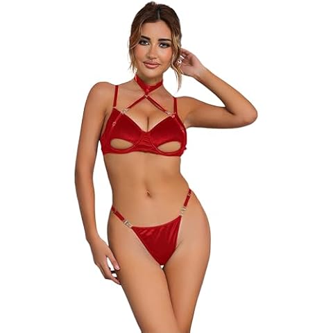 ohmydear Velvet Sexy Lingerie Set for Women Cover