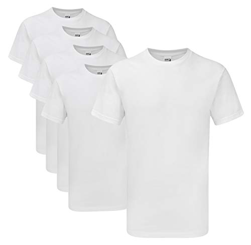 Gildan Hammer H000 T-Shirt - White - 2XL (Pack of 5)