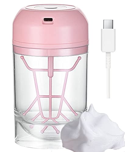 Zoaffy Electric Foam Maker For Face Wash, Bubble Skin Care, Cleanser Foam Maker, Skincare Tools For Face, Bubble Former Skin Care,Preppy Products, Aesthetic Skincare (pink)