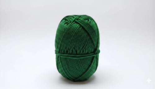 Image of Vardhman Magnus Knitting Yarn 100% Acrylic Bulky 4Ply Yarn (Pack of 1 Ball - 100g) - Knitting & Crochet Yarn for Winter Sweaters, Scarves, Blankets | Hypoallergenic, Hand Wash - Bottle Green