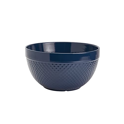 Tabletops Gallery Hobnail Style 4 Piece Blue Storm Stoneware Nesting Mixing Bowl Set For Baking And Cooking #TOP4