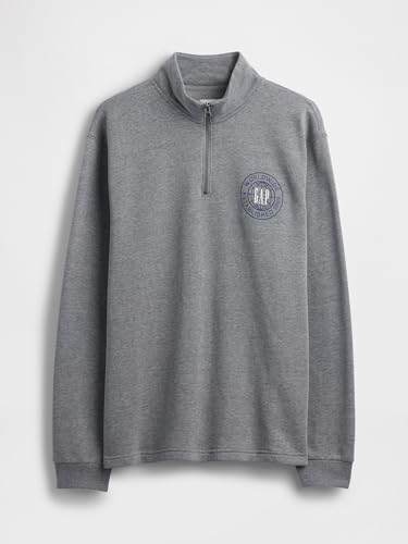Image of Gap Men Printed Standard Fit Collared Neck Full Sleeve Sweatshirt