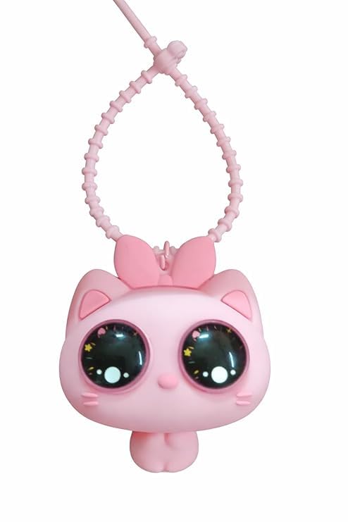 Pop-Up Big Eye Cat Keychain Cartoon Cat Glossy Eye Lightweight Durable Key Holder for Keys Backpack Purse Durable Key Holder Gift for Kids Girls Boys - Pack Of 1-image-19
