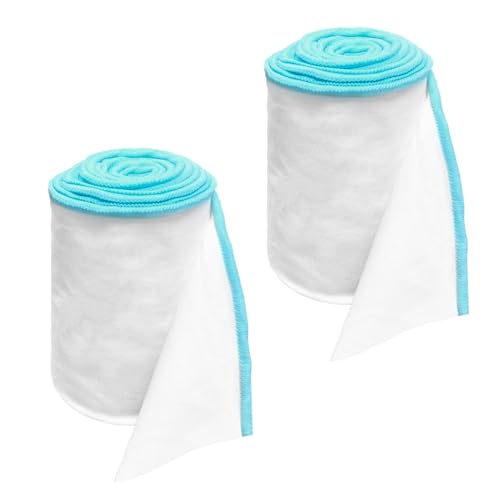 SHFGYG 2 Rolls Wet Wraps Bandage for Eczema 3.54 X 1.97 yd Elastic Arm and Leg Sleeves for Skin Treatment Wet Wraps Therapy Bandages for Eczema & Itch Relief (Blue)
