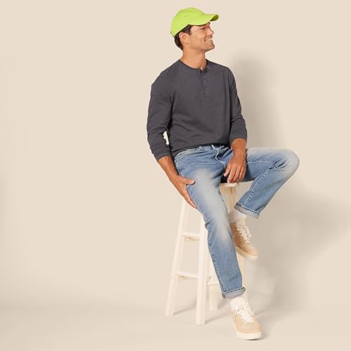 Image of Amazon Essentials Men's Long-Sleeve Henley Shirt