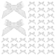 100st Mini Schleifen zum Basteln, 40x10mm Kleine Schleifen Niedlich Klein Geschenkschleife zum Nähen Verpacken von Geschenken Hochzeitsgeschenken Geschenkbox Dekoration (Weiß)