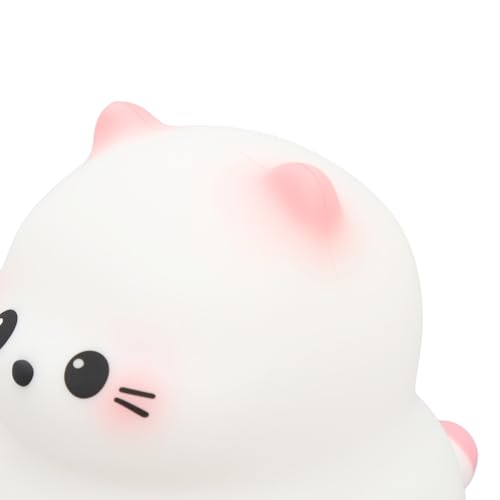 Lámpara de noche silícico con forma de gato y USB recargable miniatura 7