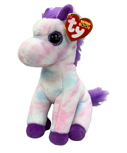 TY Beanie Boos - Hayden il Cavallo con Occhi Viola Grandi e Glitter, il Peluche con gli Occhi Grandi Scintillanti - 15 Cm - T37378