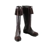 Yuanplate Kurosawa Dia Cosplay Shoes Boots Party Adult Leather Shoes Boots Costume Props (Male US 9/EU42.5)