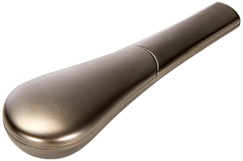 Preisvergleich Produktbild Set sieblose Metallpfeife gun matt 10cm magnetisch mit Schiebedeckel - komplett zerlegbar Metall inkl. Kunststoffbox - Fight 4 Legal Button Ansteckpin - Purpfeife