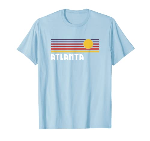Atlanta, Georgia, clásico, retro, estilo vintage, ATL, atardecer Camiseta