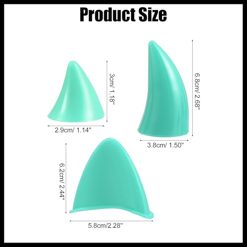 Hihaha 1 Set Cat Ears Style Attachments Helmet Devil Horn Decoration Stick with Suction Cup Helmet Cover Sticker for Motorcycle Bicycle Scooter Blue Durable Material - Thumbnail 3