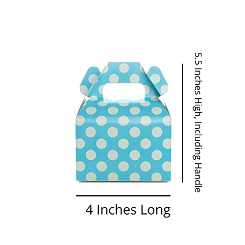 Food With Fashion Light Blue Party Favor Boxes (36 Pack) Box, Birthday Party Supplies, Striped, Chevron & Polka Dot Small Gable Candy Box Wedding Gift Box #TOP4