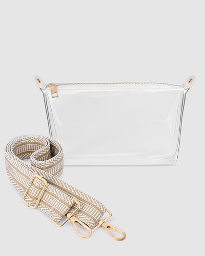 Image of FANGSUN Clear Purse for Women, Clear Crossbody Bag Stadium Approved, Small Transparent Handbag for Concert Event Festival