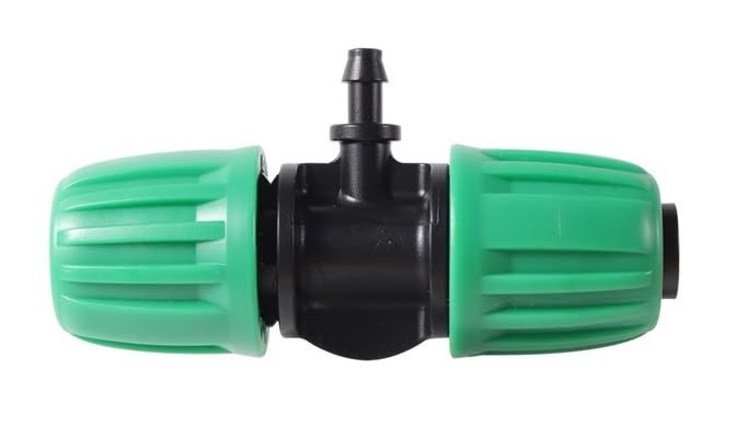 20 sztuk prosto kolanko Tee 16mm rura PE zablokowane złącze zawór ogród rolnictwo automatyczne podlewanie System mikronawadniania wspólne(Locked Tee)