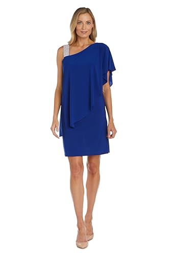 Image of R&M Richards Women's Asymmetrical Elegance Cocktail Dress
