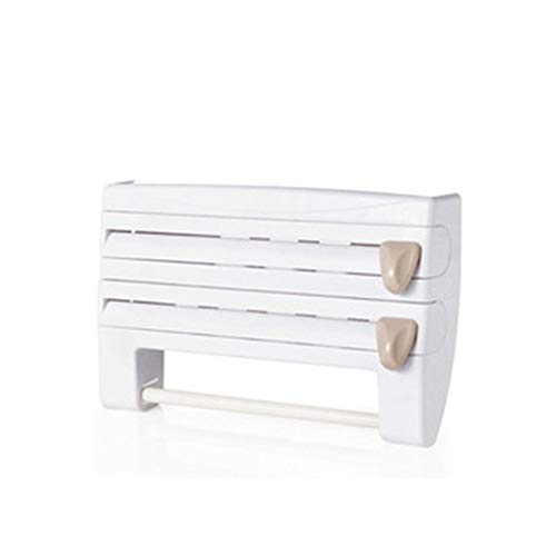 BianchiPatricia Multifunction Kitchen Cling Film Sauce Bottle Storage Rack Paper Towel Holder