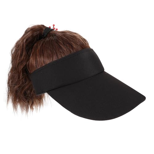 Chapeau perruque pour femme FRCOLOR casquette de baseball noire chic