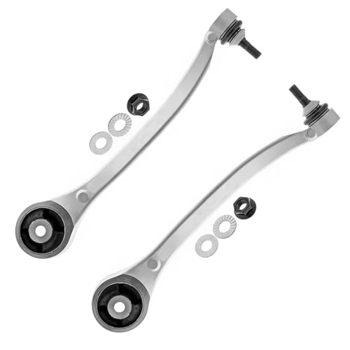 Image of Detroit Axle - 4pc Lower Control Arms for 2012-2024 Tesla S 2016-2024 X, 2013 2014 2015 2017 2018 2019 2020 2021 2022 2023, Lower Forward & Rearward Control Arms w /Ball Joint Assembly Replacement