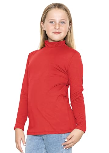 STRETCH IS COMFORT Youth Girl’s Oh So Soft Long Sleeve Mock Neck Top | 4-162