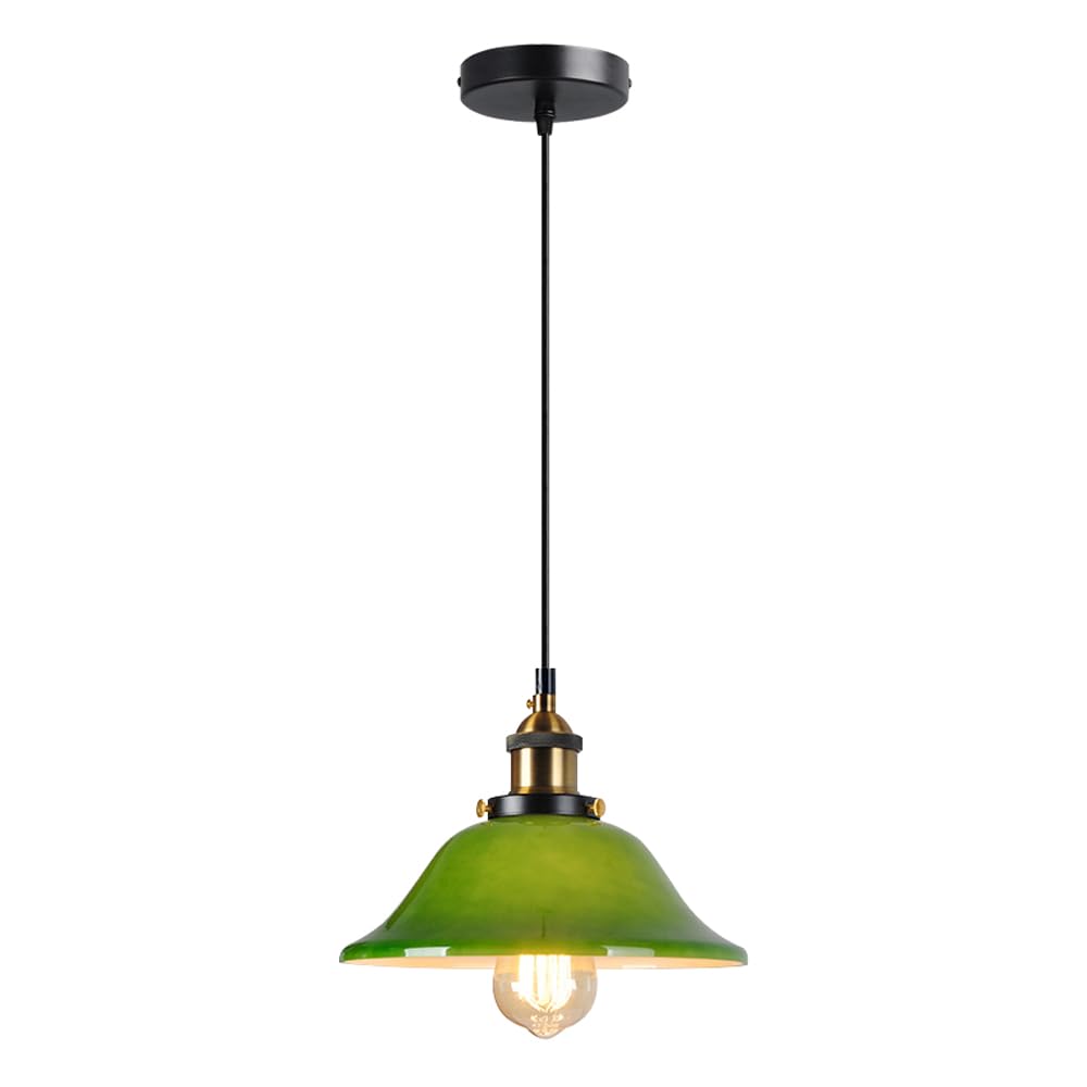 Kbuukyyxouy One Color Creative And Unique Glass Pendant Lampshade, E27 Base Single-Head Chandelier, Ceiling Lighting Fixtures, Bedroom, Dining Room, Kitchen Decorative Hanging Light