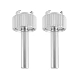 Briny River 2 x Messuhr-Testindikator-Schäfte mit 4 mm Durchmesser und gerändeltem Klemmring