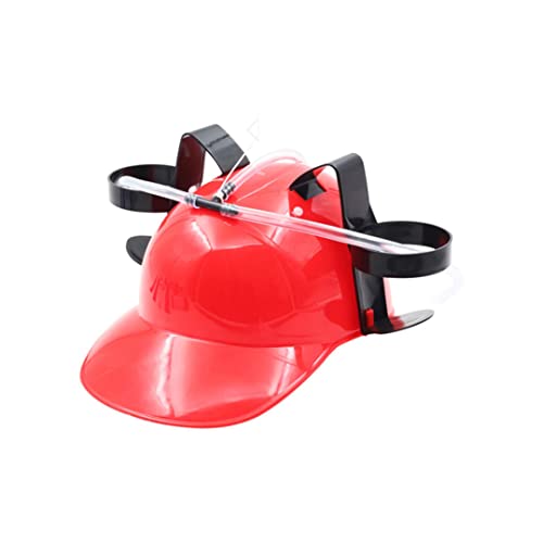 Liummrcy Straw Helmet, Party Beer Hat, Fun Drinking Game Helmet, Double Canister Drinking Straw Hat
