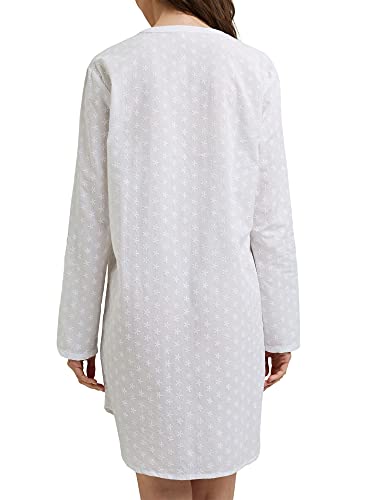 ESPRIT-Nachthemd-mit-Stickerei-100-Organic-Cotton