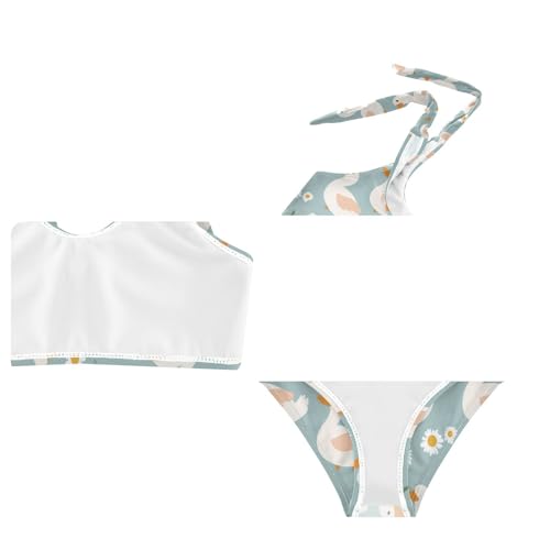 Wusikd Ducks Cloud Girls Swimsuits Two Piece Daisy Swimwear Bikini Set for for Girls Size 3T4
