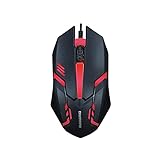 S5E5X Gaming Mouse Wired, OP-20 Wired Glowing Gaming Mouse USB Computer, Support Windows 2000/XP/win7/win8/Win10 Vista 32bit iOS Ergonomic Computer Mouse, for Windows PC Gamers (Black)