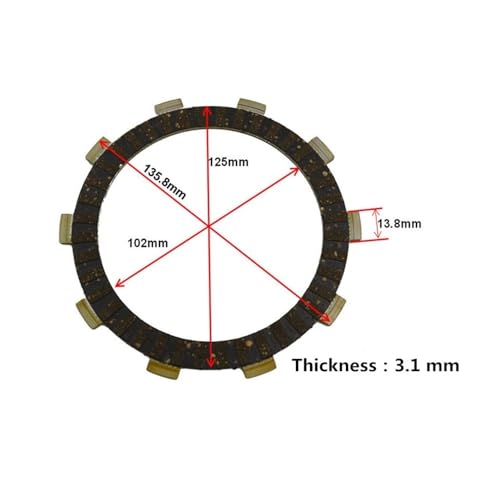 Kit de discos de fricción de embrague para motocicleta YBR250 en trayectos diarios CP-0002 4