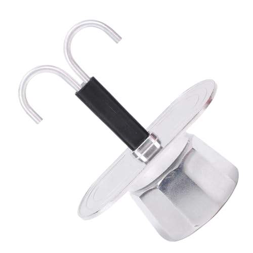 Snorvixre Cafetera de café de aluminio de doble tubo, apta para uso alimentario, portátil, para compartir rápidamente el café para el exterior y el aire libre
